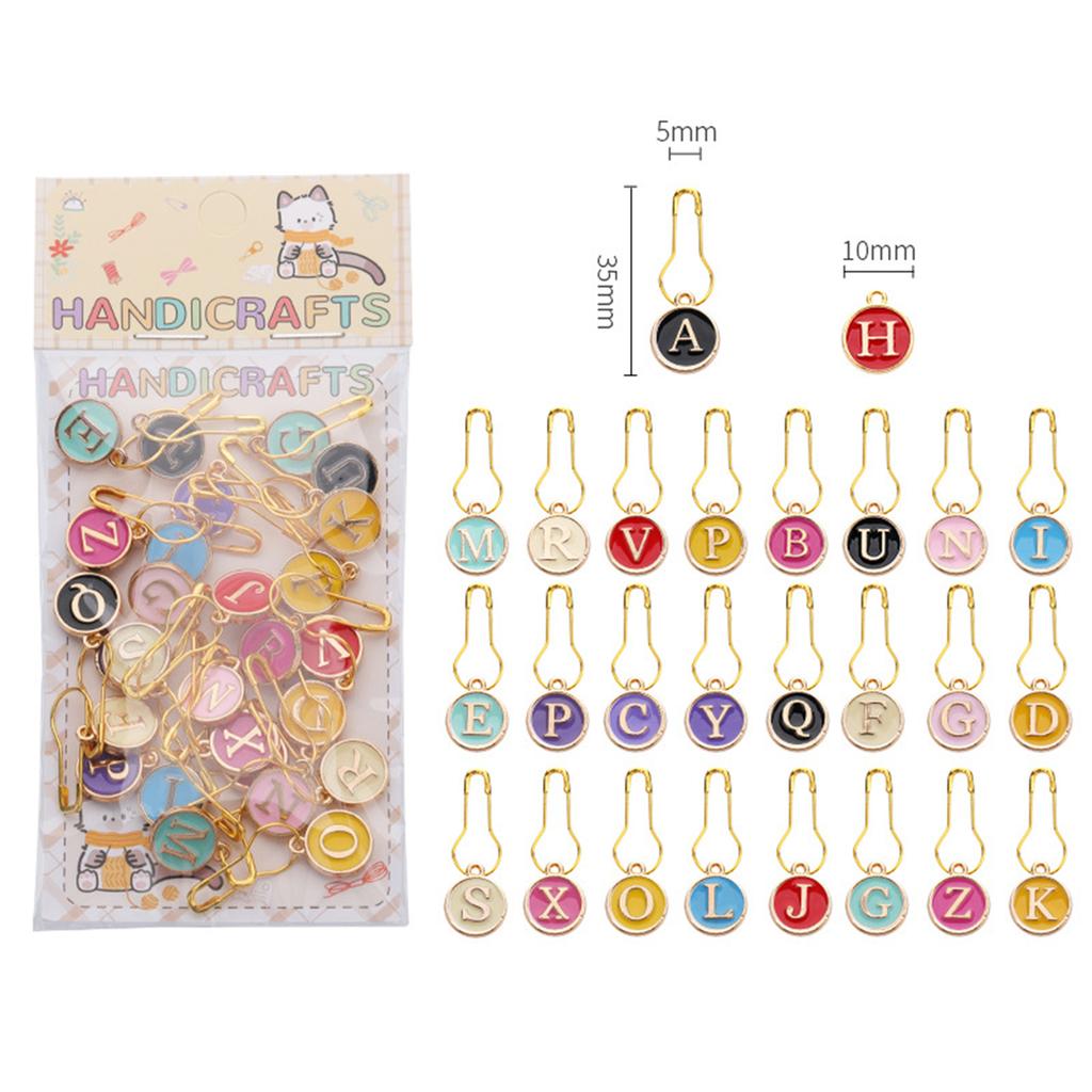 Letter Knitting Markers Stitching Markers Crochet Hook Stitching Holder Easy To Use Knitting Accessories for Crochet