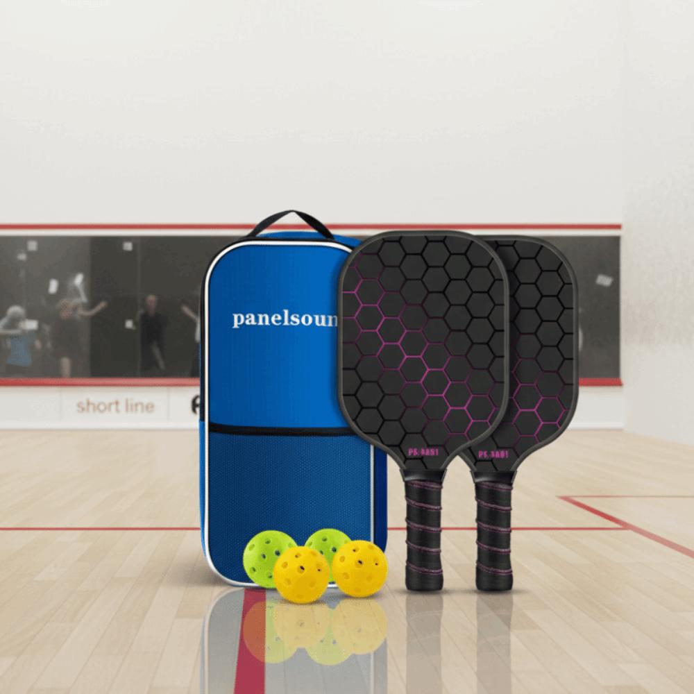 Fiberglass Surface Pickle Ball Rackets Honeycomb Core Pickleball Ball Paddle set  Outdoor Sports