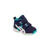 Asics Abrasion Resistant, Breathable, And Anti Kick Mid Top Running Shoes Blue White Infant And Toddler TUB127-400