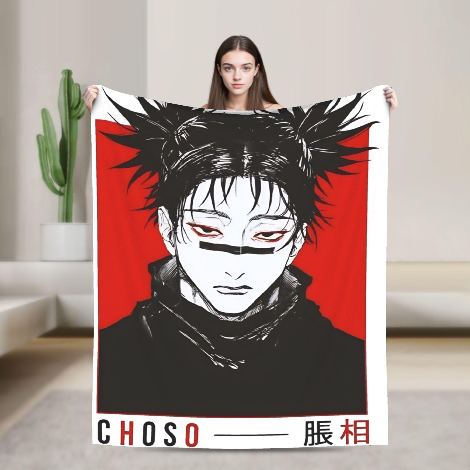 

Choso Knitted Blanket Fleece Kaisens Anime Super Soft Throw Blanket for Bedding Couch Bedroom Quilt 100x150cm
