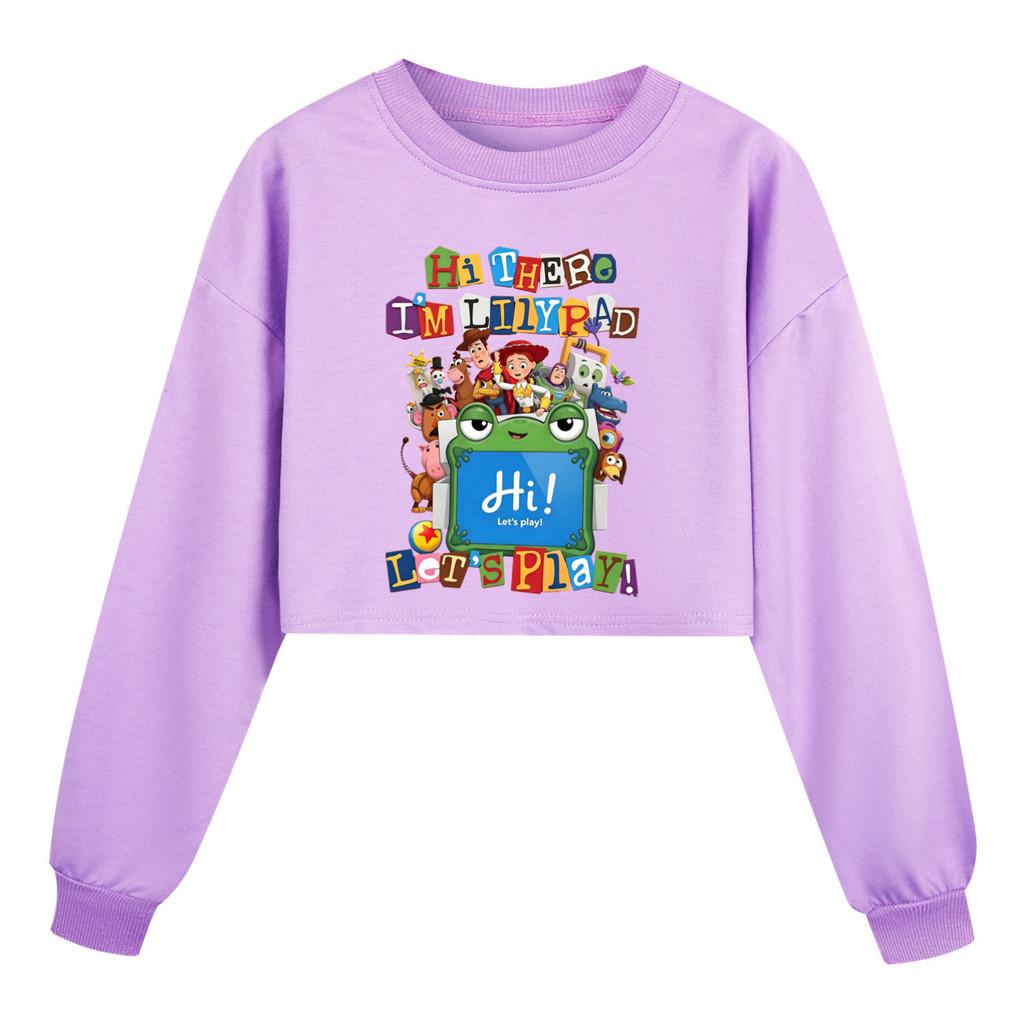 5733 Kids Girls Printed Cartoon Long Sleeves Sweatshirt 110cm фиолетовый