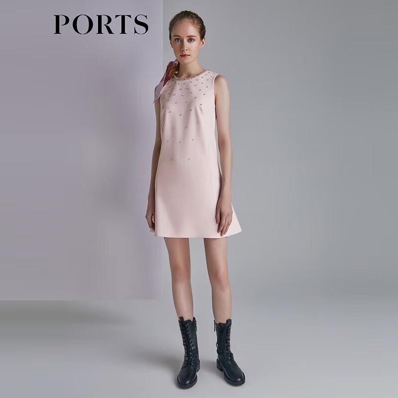 PORTS Women's Dusty Pink Ruffle Mini Dress