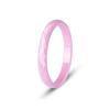 3mm Thin Stackable Ceramic Ring Women Black White Pink Green Purple Plain Wedding Band Promise Pinky Ring Hypoallergenic Jewelry