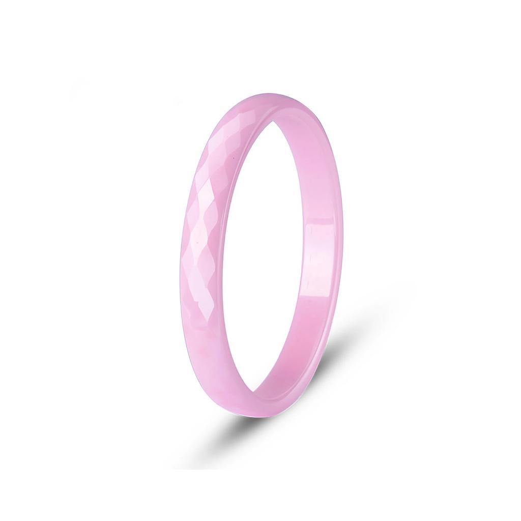 3mm Thin Stackable Ceramic Ring Women Black White Pink Green Purple Plain Wedding Band Promise Pinky Ring Hypoallergenic Jewelry