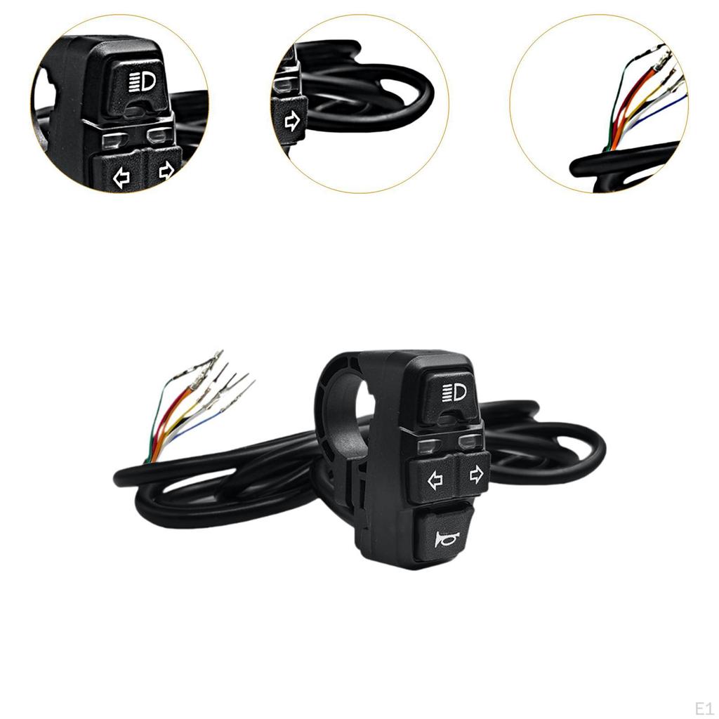 Head Light Turn with Horn Switch Assembly for 22mm Motorcycle Handlebar