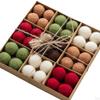 24 Stück handgefertigte Pompons, Wollperlen, Party-Dekoration, DIY-Filzkugeln, Weihnachtskugeln zum Basteln