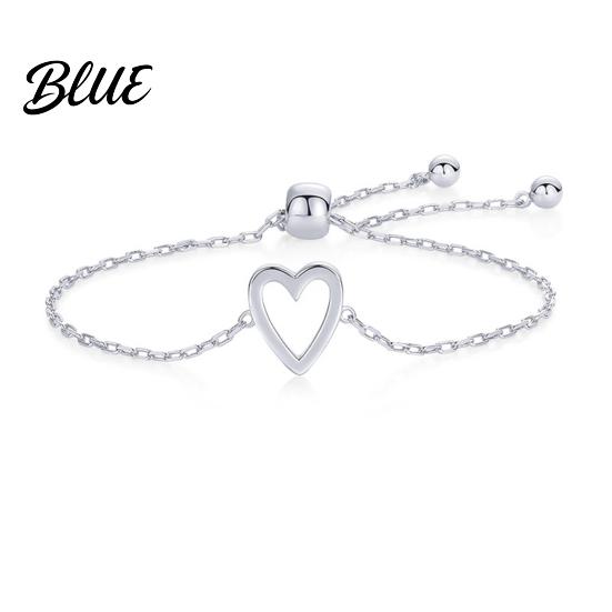 Bangles 1 Pair Bracelet Heart Decor Adjustable Length Couple Lead-free
