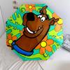 Courage the Cowardly Dog and Scooby-Doo  Pattern, Automatic Folding Umbrella, Portable and Foldable Design, 8 Ribs, a Christmas or Birthday Gift.