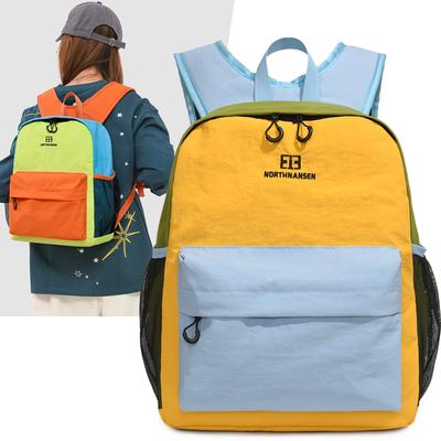 Color Block Backpack Women's Large Capacity Backpack Student Schoolbag