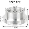 EVIL ENERGY 1/2" NPT Female Weld on Bung Fitting Aluminum 2PCS