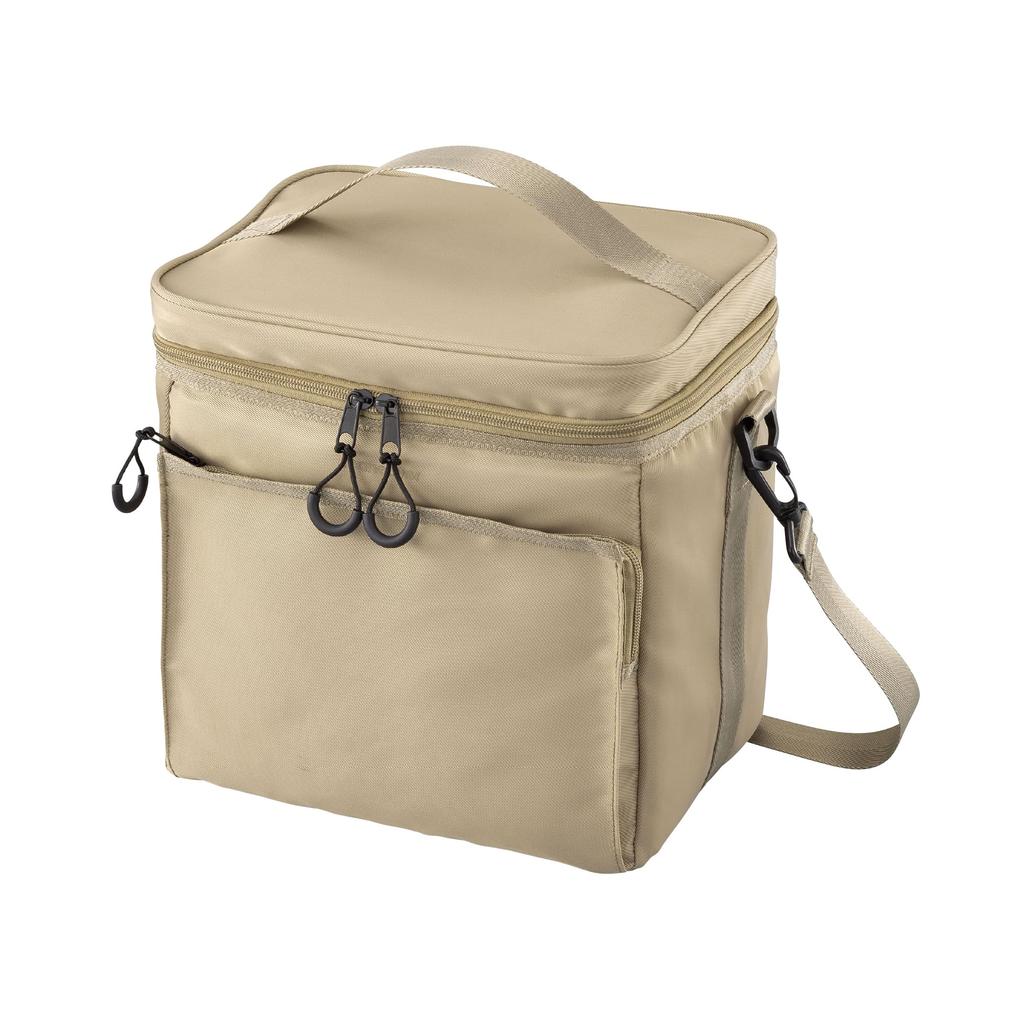 CB Japan Insulated Box Bag, Soft Cooler, Large Capacity 12L, Beige, 2-Way Shoulder/Handheld, with Interior Mesh Pocket, Maneuver