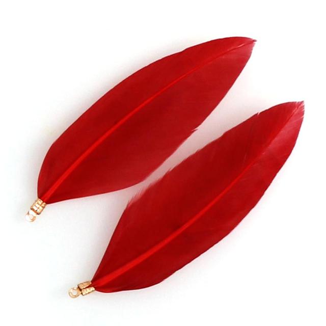 20 stk/pose 17 farger Naturlig gåsefjær Charms Anheng Ørepynt Charms For Diy Halskjede Armbånd Smykker Making 60 -70cm