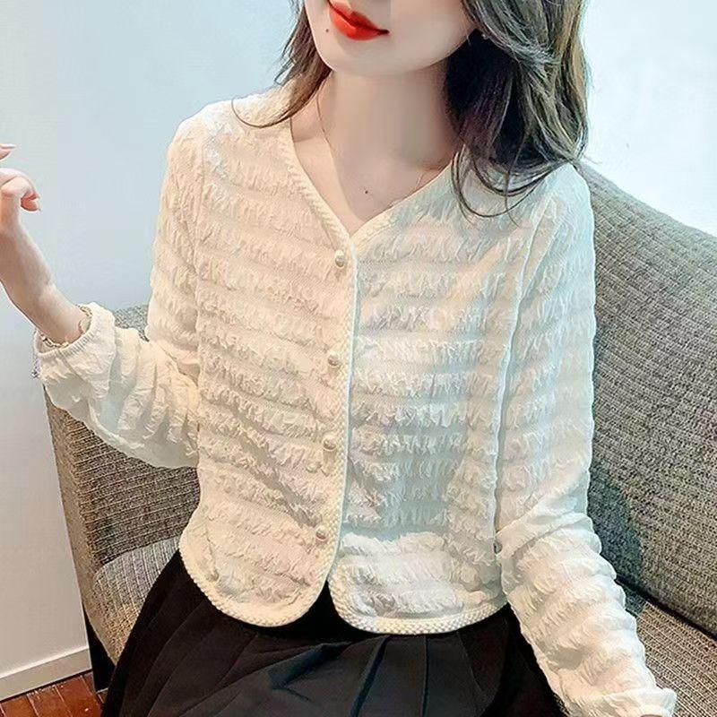 

2025 Chic Women s Long Sleeve Sunscreen Blouse - Fragrant Summer Fashion, New Chinese Style L (recommended 90-105 jin) абрикосовый