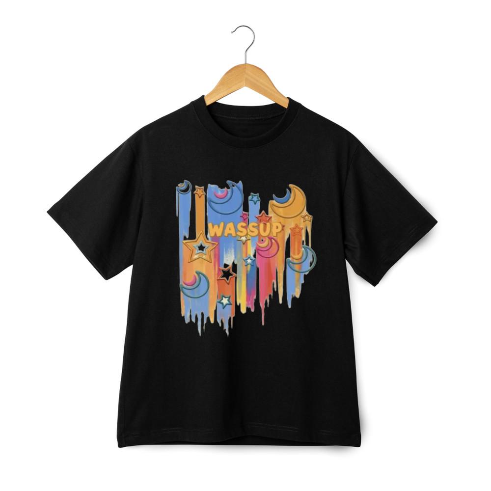 

Wassup Star Moon Graphic Unisex Tee S