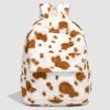 2026 High Quality Casual Plush Sweet Interior Zipper Pocket School Bags Fashion Color Blocking Large Capacity Commute Backpacks
