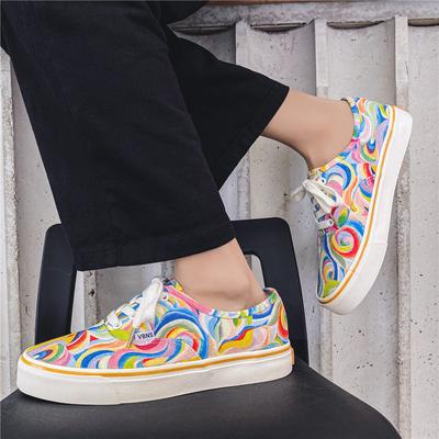 Mode Herren Damen Canvas Schuhe Mix Farbe Sneaker Paar Skate Schuhe Slipper Casual Flats Komfort Low-Top Vulkanisiert Walking Schuhe