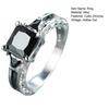 Women Ring Cubic Zirconia Europe And America Hollow Out Vintage Geometric Decoration Shining Lady