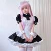 Anime Maid Costume Set Anime Maid Apron Maid Dress, Maid Headpieces, and Maid Bowtie Halloween Cosplay Costume