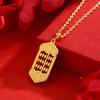 Jindian same high color retention ancient sand gold Fu character abacus pendant copper gold plated abacus pendant DIY accessories wholesale