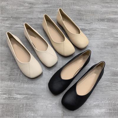 Women's Slip On Leather Loafers Spring Autumn Fashion Ballet Shoes Ladies Casual Round Toe Cute Flats Nurse Shoes Sneakers