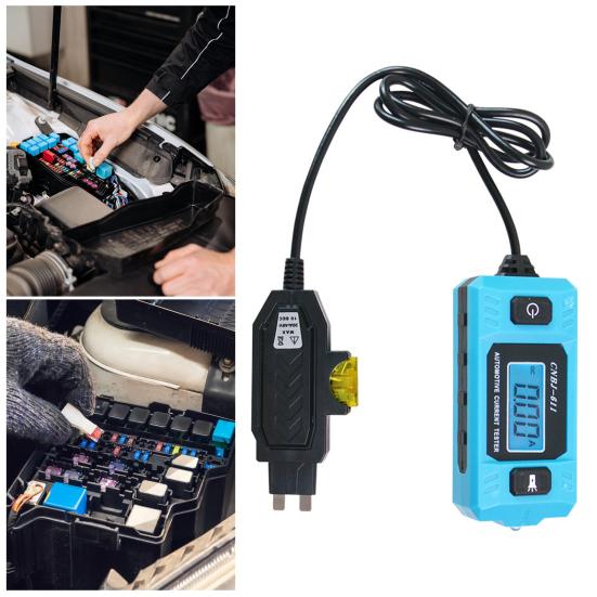 Circuit Fault Tester Automotive Current Detector with Blue Backlit LCD Screen Built-in
