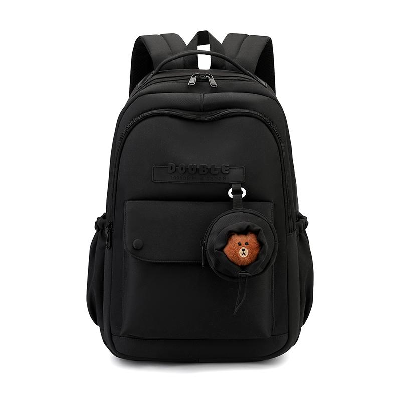 Женский рюкзак большой вместимости, водонепроницаемый, школьный рюкзак для школьников, походный рюкзак чёрный