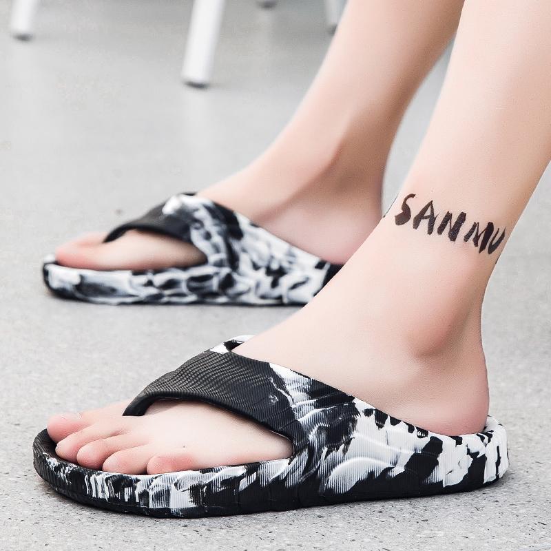 Fashion Green Men's Slippers 2025 New Fashion Printed Male Flip Flop Casual Vacation Beach Shoes Indoor Non-Slip EVA Flip Flop Sandals