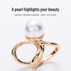 Pearl Brooch: Minimalist Silk Scarf Buckle Ring - Versatile Fashion Accessory