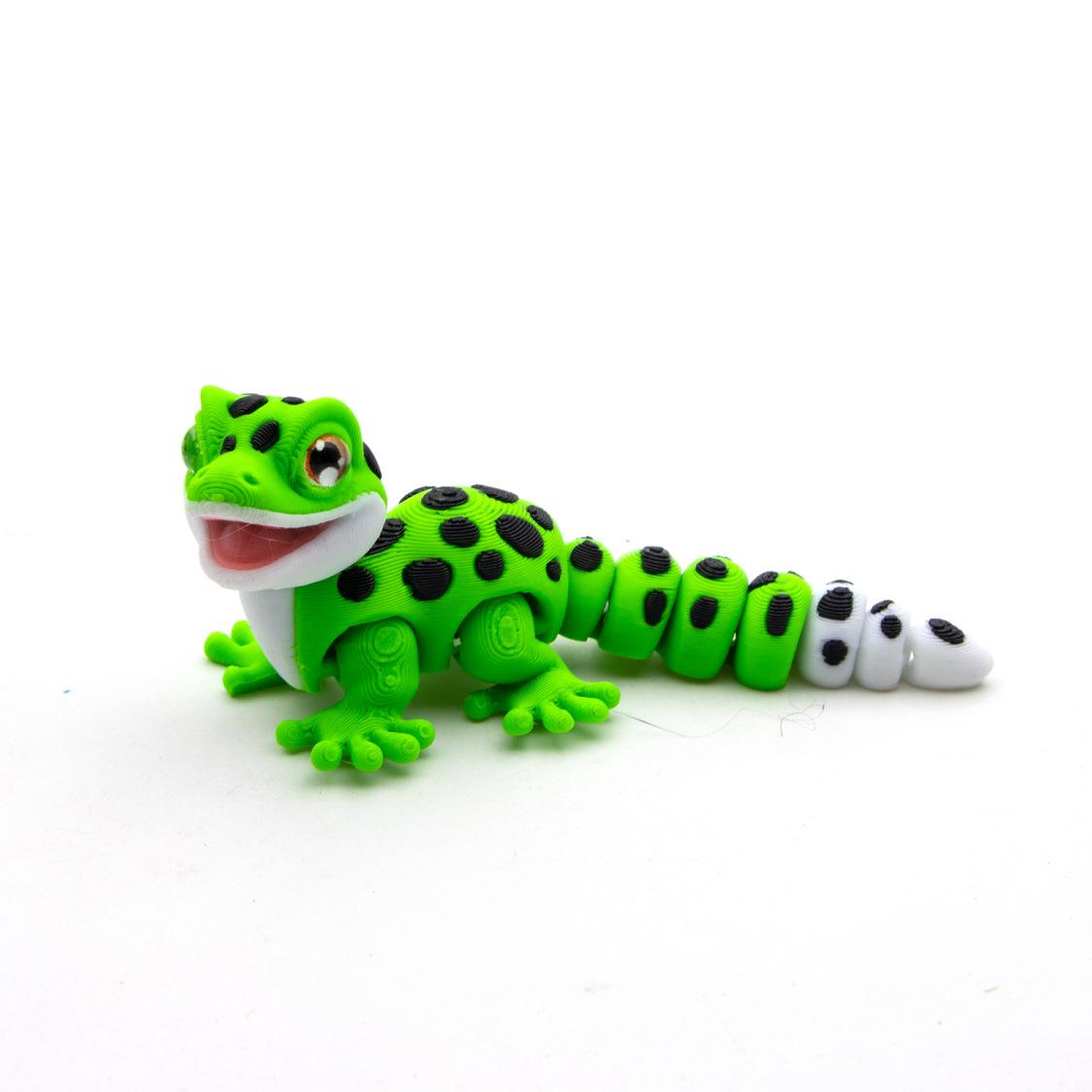 

New 3D Printing Multi- Colour Small Gecko Toy Model Simulation Reptile Cute Gecko Office Desktop Small Ornaments Toy Gifts