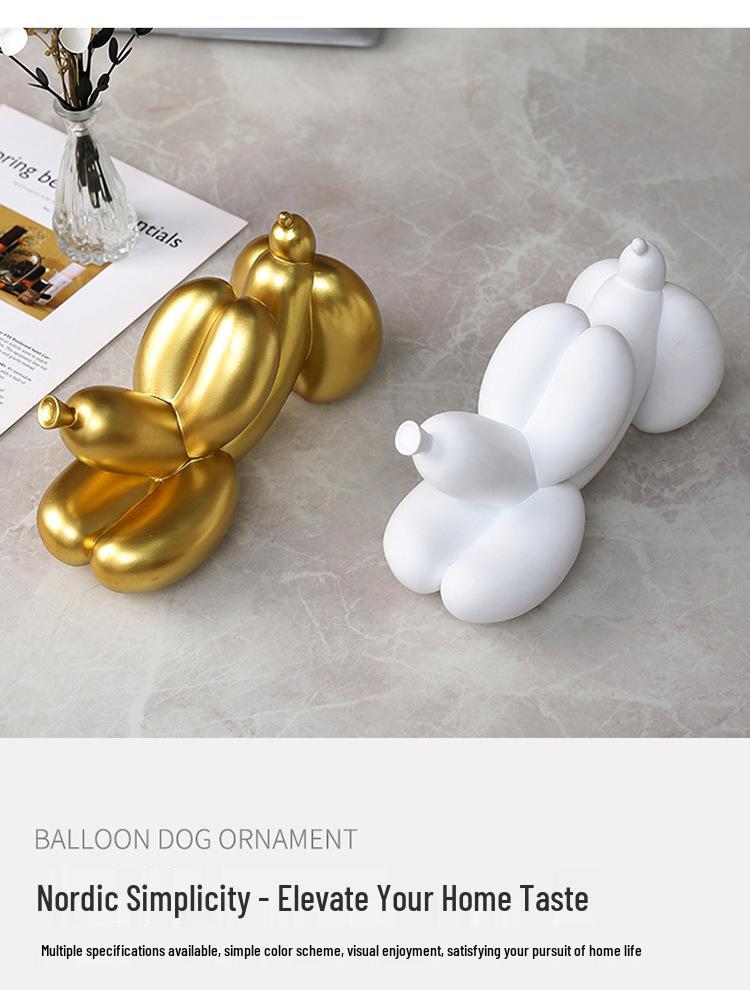 Abstract Balloon Dog Ornament: Nordic Home & Office Decor