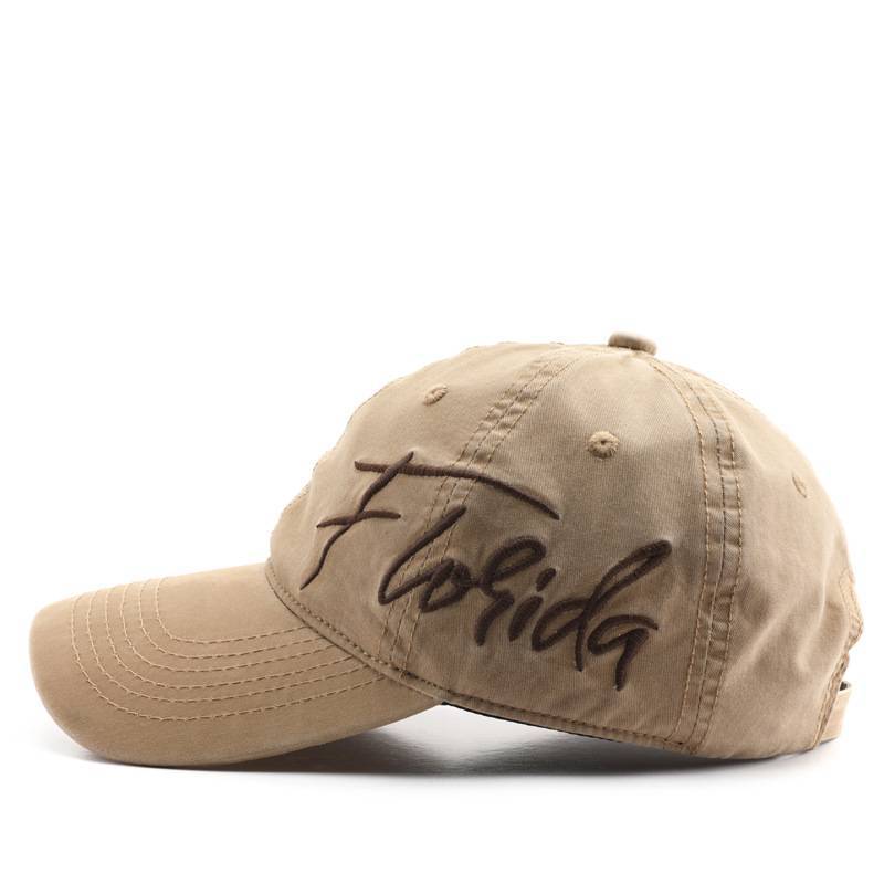 Cotton Baseball Cap For Men Women With Embroidered Letters And Curved Brim For Outdoor Sun Protection