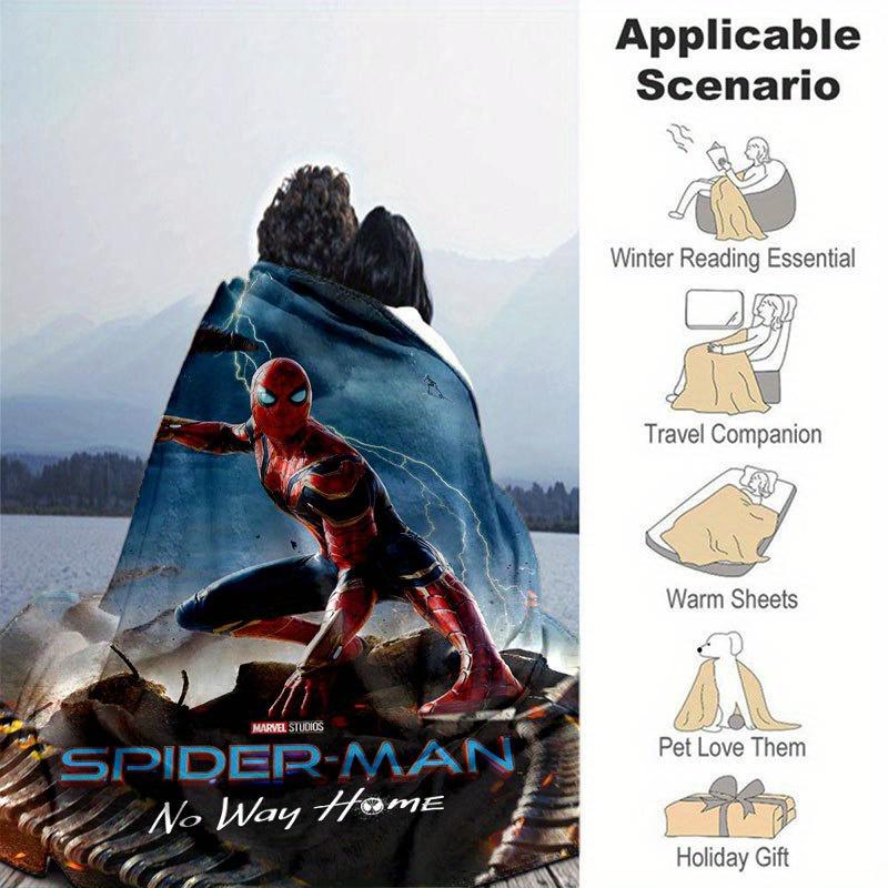 Spider-man Cute Printed Blanket Rectangular Soft Comfortable Modern Style Polyester