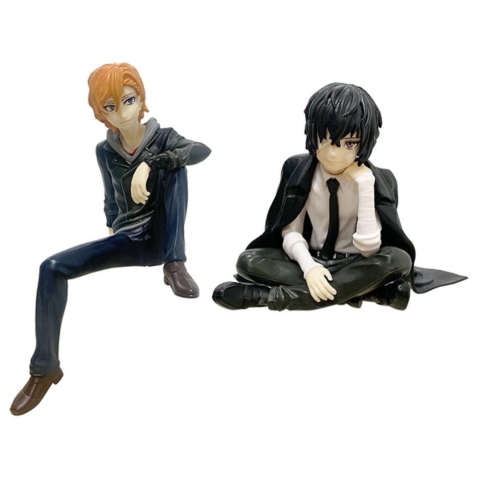 New Bungo Stray Dogs Dazai Osamu Figurine Nakahara Chuuya Action Figures Pvc Model Collection Noodle Stopper Birthday Toy Gifts