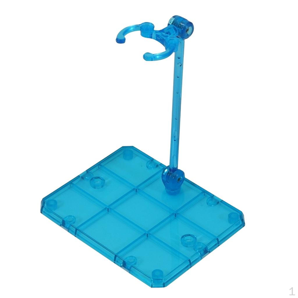 Model Display Action Figures Stand Support Bracket Base /BB/ Transparent Blue