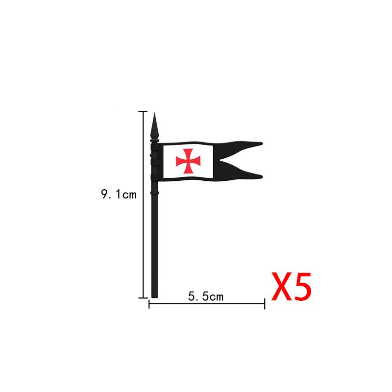 Medieval Knights Figures Accessories Building Blocks Officer Cloak Helmet Cape Armor Shield Black Eagle Red Lion Toys MOC Bricks