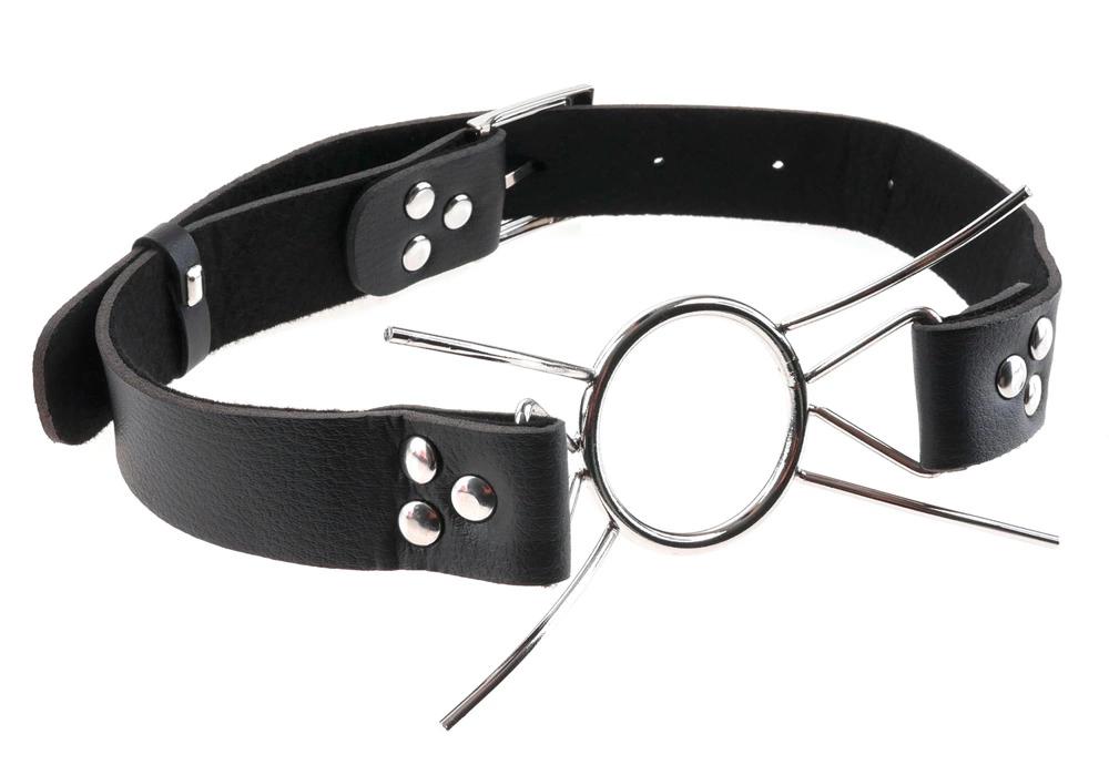 Fetish Fantasy Extreme - Black Mouth Gag with Ring and Steel Spacers