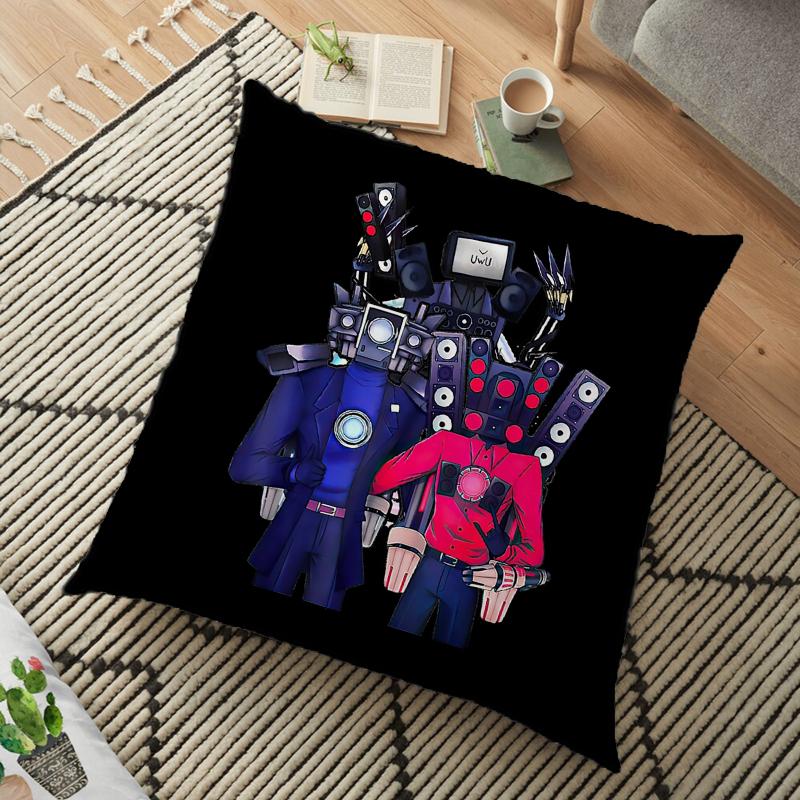 

Skibidi чехол для туалетной подушки, спикермен, камера, человек, видеокамера, декоративная наволочка с рисунком для дивана, дома, детской комнаты, наволочка 12