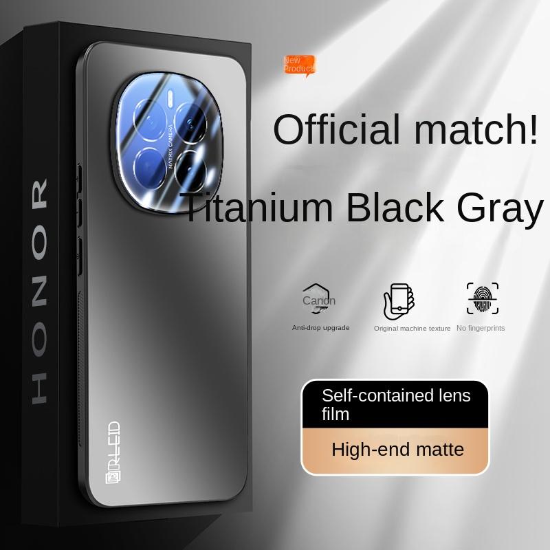 For Honor Magic 7 7 Pro PC Back Panel + TPU Soft Edge Metallic Paint Lens Integrated Drop and Non-Slip Phone Case
