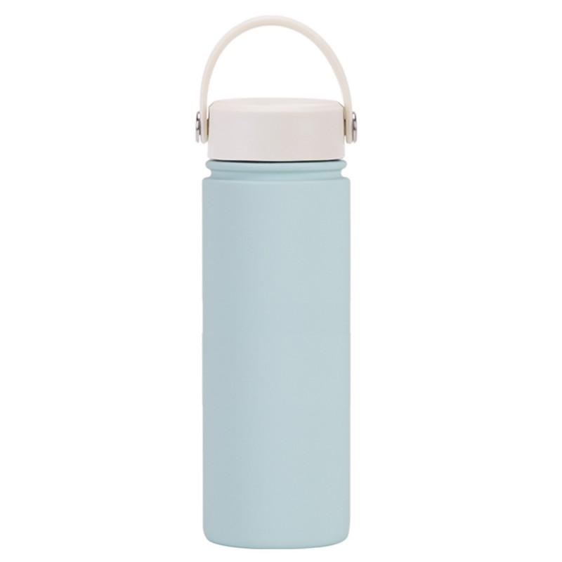 550ml Stainless Steel Vacuum Insulated Travel Mug With Wide Mouth Carry Strap - Outdoor Sports Water Bottle Gym Hiking