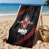 Flaming Heart Frankfurt Emblem Beach Towel Microfiber Beach Towel, Lightweight and Quick-Dry, for Summer Travel, Swimming Pool Fan Birthday Gift