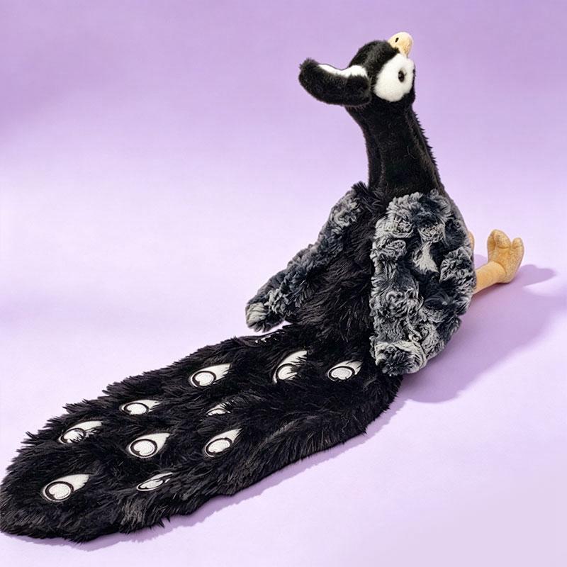 21/48cm Lifelike Peacock Plush Dolls Beautiful Peacock Spreading its tail & Long Tailed Peacock Simulation Dolls Decor Gift