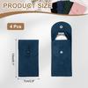 uxcell Velvet Watch Pouch 4-Piece Set, 13 x 7cm5.1 x 2.8" Portable Travel Case, Jewelry Storage Bag, Unisex Watch Storage Pouch with Snap Button,