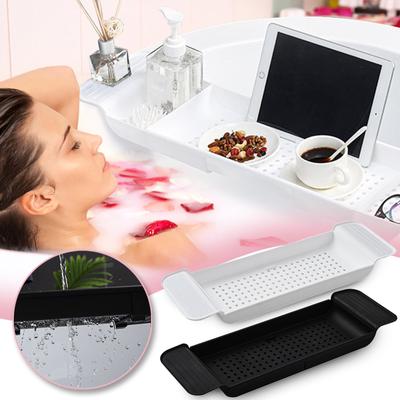Sagit Expandable Bathtub Tray  Bath Caddy Tray Retractable Bath Caddy Tray Bathtub Storage Rack