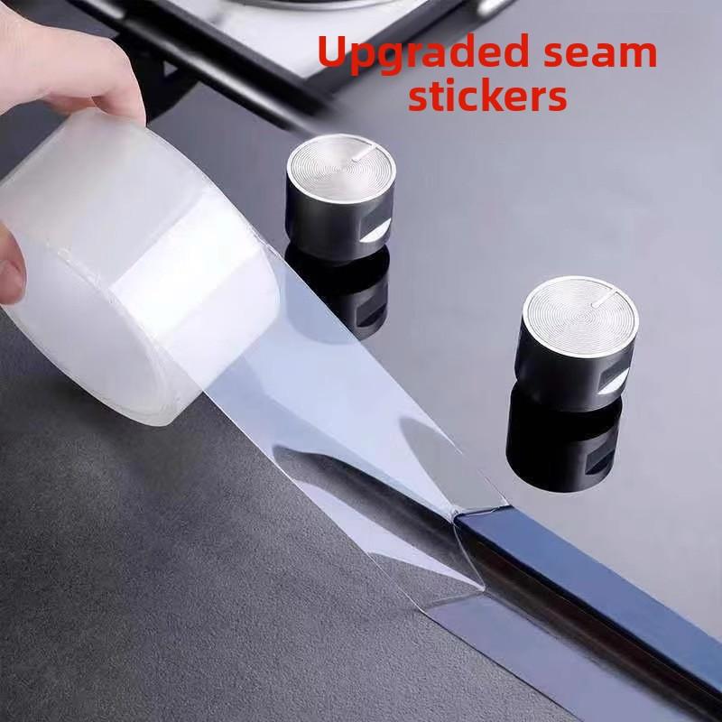 1 Roll Bathroom Countertop Toilet Gap Self-adhesive Seam Stickers Kitchen Sink Waterproof Sticker Anti-mold Waterproof Tape