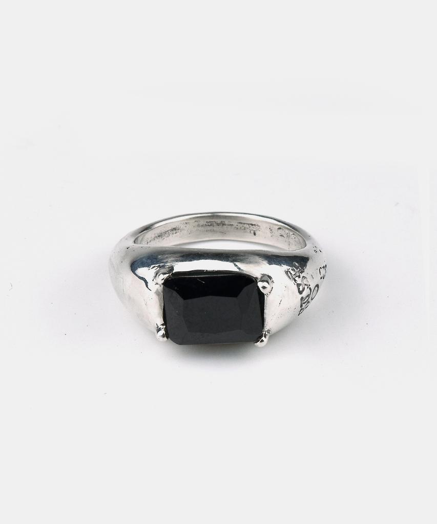Sheen666 Soft Block Silver Ring Black (Type A)