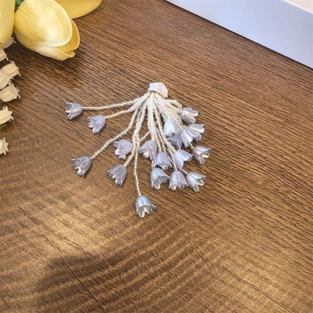 Lily of the valley Shoe laces Charms for Sneakers Decorations Camellia Pearl Flower Shoe Charm Buckle DIY Shoes Accessories 1Pcs