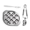 Set Piatto e Pinze per Lumache Pirofila e Pinze Utensili da Cucina in Metallo