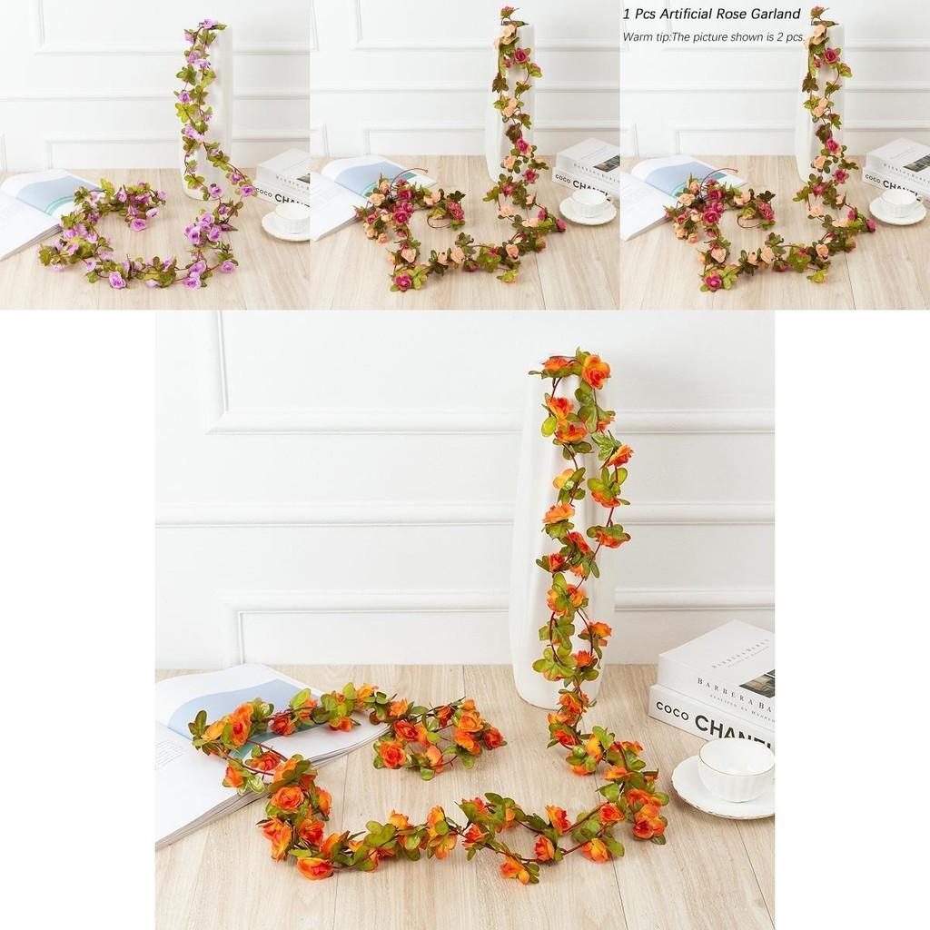 Elegant Autumn Small Peony Ivy Leaf Vine Fake Plant Garland For Home Dcor
