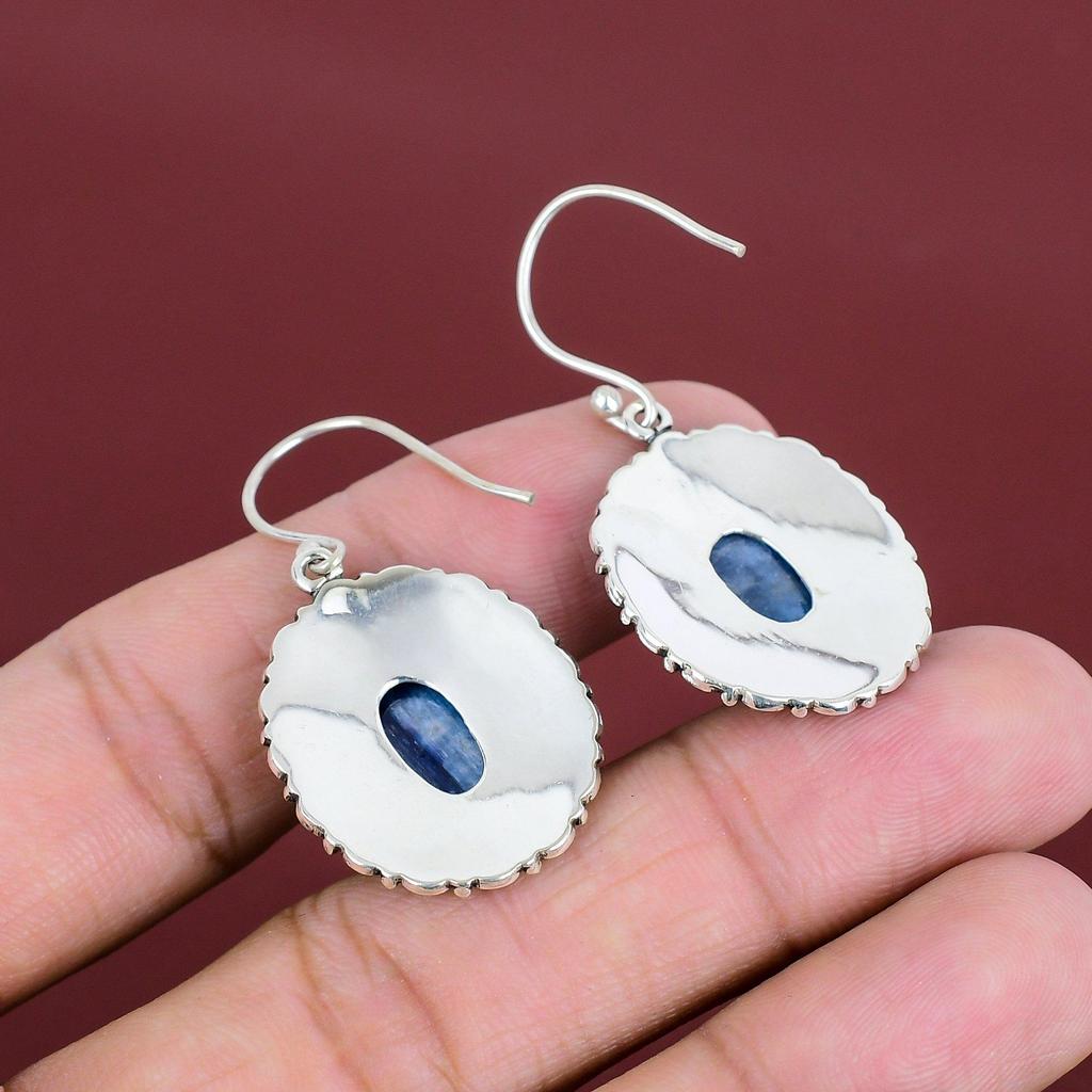 Kyanite Earrings Vintage Gemstone Earring 925 Sterling Silver Earring Unique Style Jewelry Handmade Earrings Gifts For Her Stylish Earring