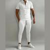 2025 Summer Slim Fit Men's Suit: Short Sleeve, Long Pants Casual Sports Set